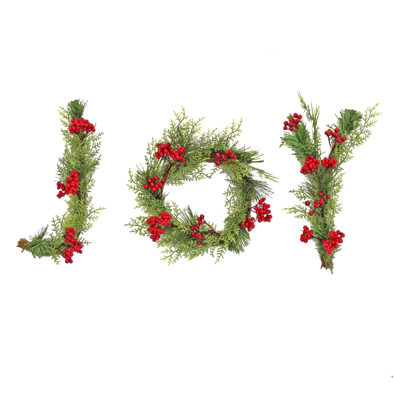 5 in. HGTV Home Collection Evergreen JOY Wall Decoration